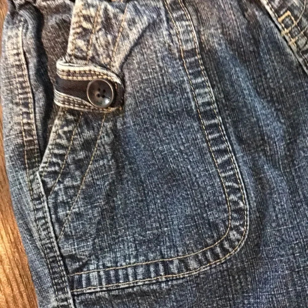 Gap Girls Jeans Capri Size 10 Adjustable Waist